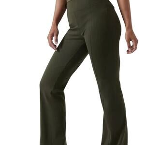 Athleta Delancey Straight Leg Pant Aspen Olive Green Boardroom Chic MP